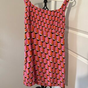 Geometric Pink Sleeveless dress